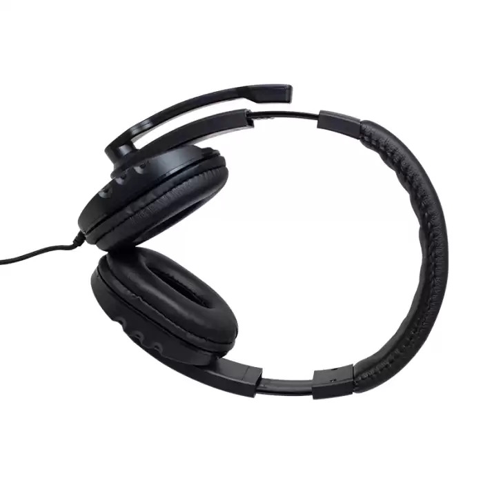 Hl-5351 3.5mm Stereo Kablolu Ledli Mikrofonlu Siyah Oyuncu Kulaklık