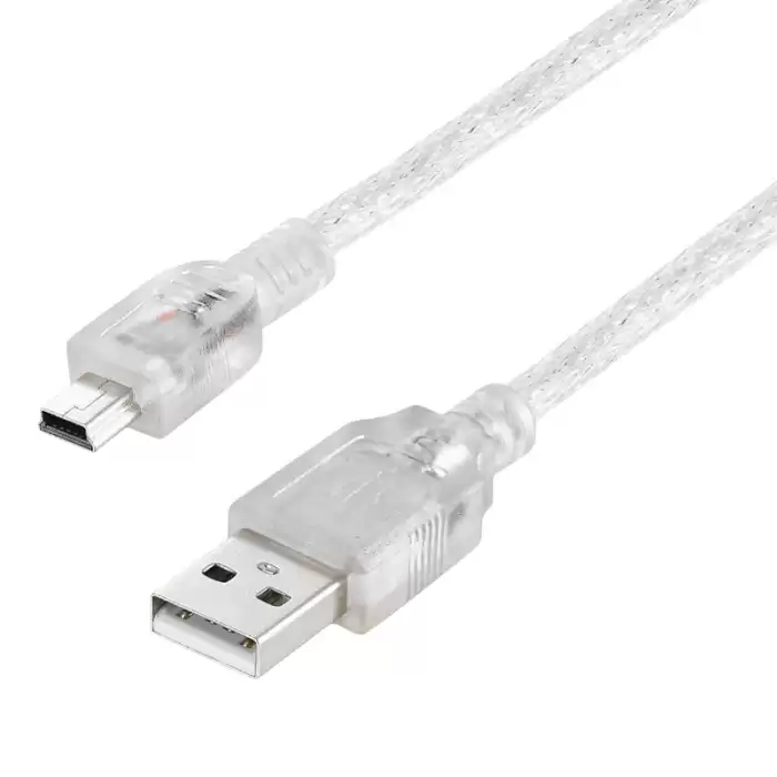 Ipod Şarj Aleti Kablosu Usb 5 Pin Geniş 1.5 Metre Şeffaf  11937=8861