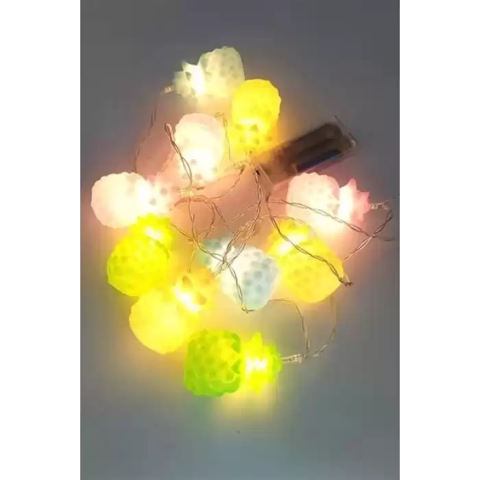 Karışık Renk Dekoratif Ananas Dolama 10’lu Şerit Led Işık Zinciri