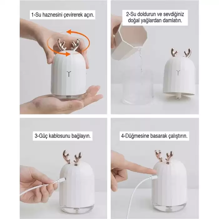 Lovely Humidifier Ortam Dezenfeksiyon ve Şık Buhar Makinesi