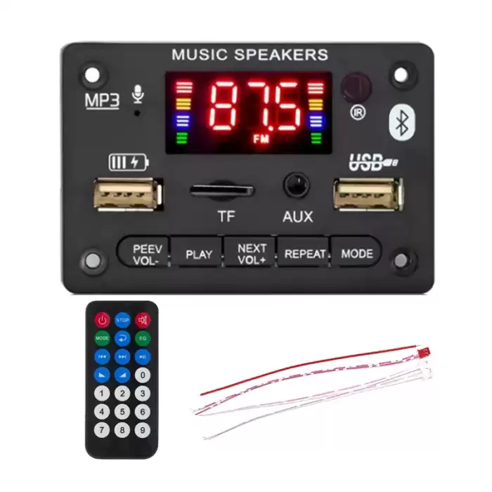 Magıcvoıce G018 Usb/sd/bluetooth-kumanda-2x40w Anfi Çıkışlı Oto Teyp Çevirici Dijital Player Board