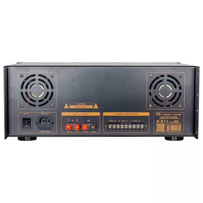 Magıcvoıce Mv-1213 Usb Bt Uk Rms100w Max 800w 6 Zon+99dsp+4-16-70-100v Trafolu Mıxer Küp Anfi