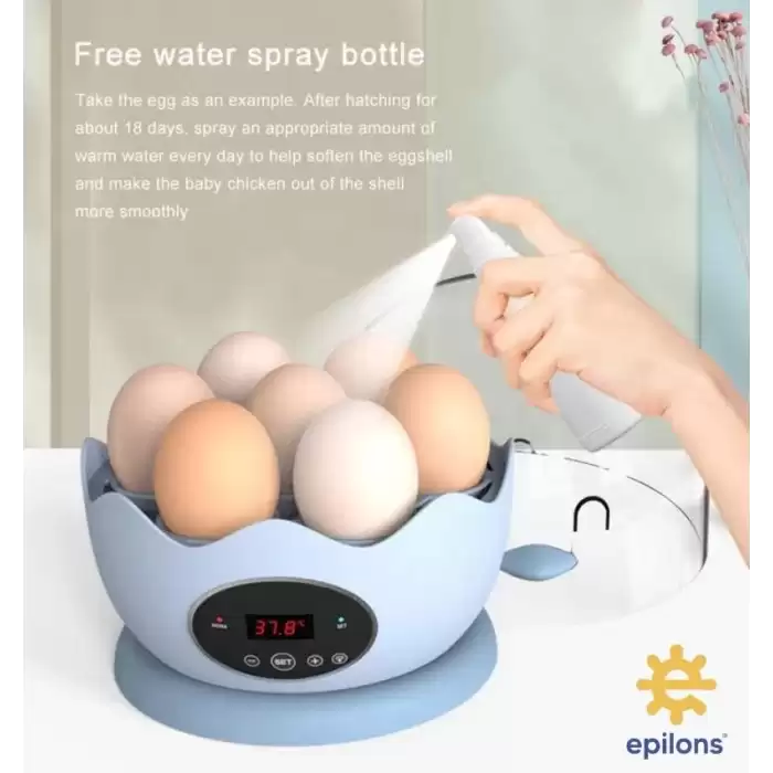 Mini Ev Tipi 7 Yumurtalık Kuluçka Makinesi Epo07 | Yumurta Kuluçka Cihazı