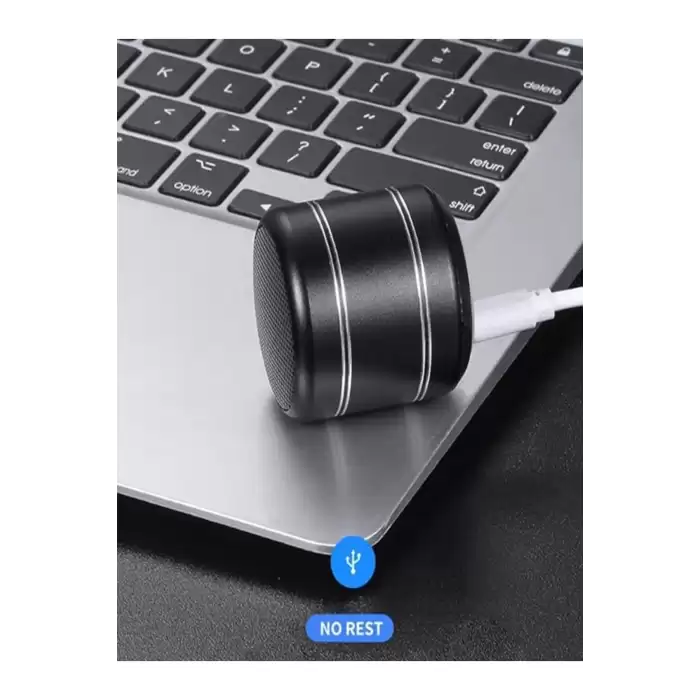 Mini Alüminyum TWS Kablosuz Bluetooth Hoparlör – Yuvarlak Metal Tasarım, Yüksek Bas ve Taşınabilir Özellikler