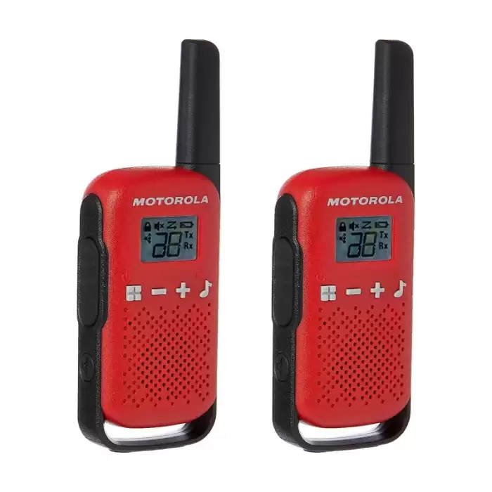Motorola Tlkr-t42 Kırmızı Pmr El Telsizi 2li Paket 4 Km3 Adet İnce Pil