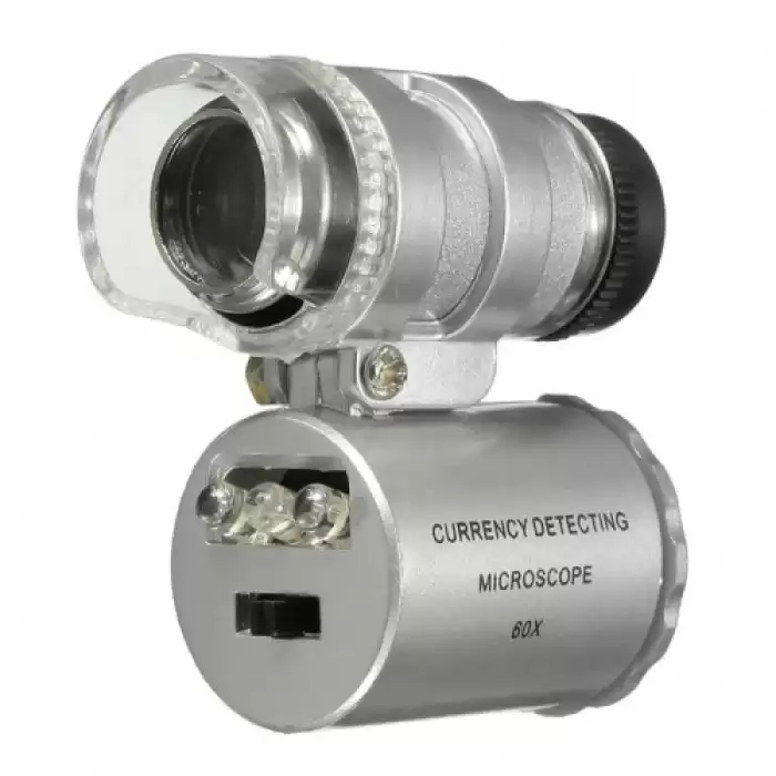 -Iphone5 Için Uyumlu Kapaklı Lens Mikroskop Taşınabilir Mini Cep Boyutu Led Mikroskop No.9882-ip5ii