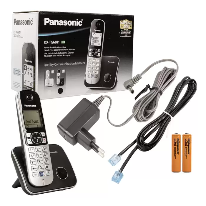 Panasonıc Kx-tg6811 Dect Siyah Telsiz Telefon