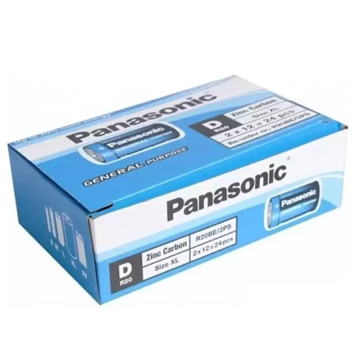 Panasonıc R20be/2ps Manganez Büyük D Boy 24lü Pil Paket Fiyatı