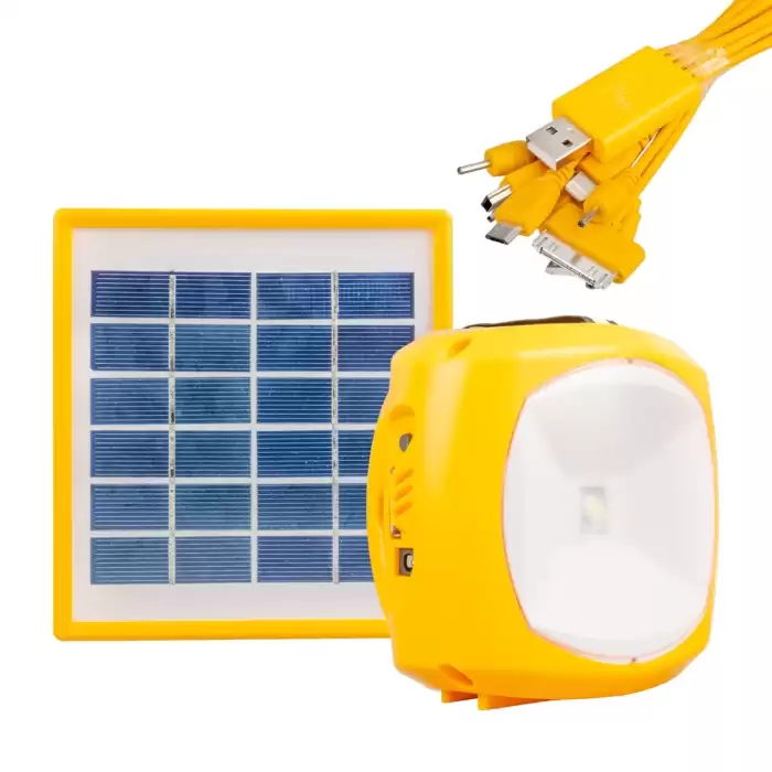 Pm-33399 Tek Panelli Şarjlı Solar Işıldak Aydınlatma Seti