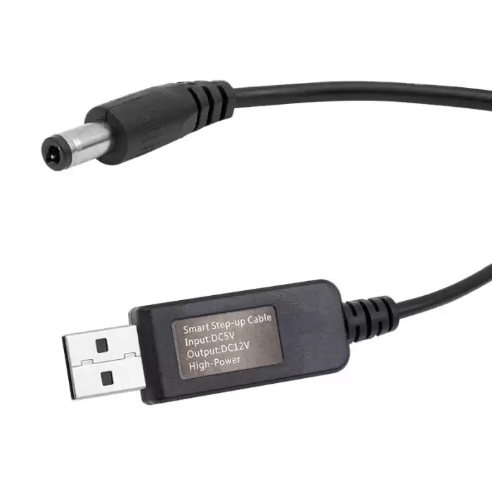 Pm-6053 Usb To Dc 5.5*2.5mm Uçlu 12 Volt - 1 Amper 5 Volt To 12 Volt Çevirici Adaptör