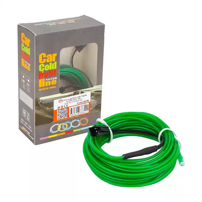 Pm-6078 Neon Yeşil 5 Metre İp Aydınlatma 5 Volt Usb Adaptörlü