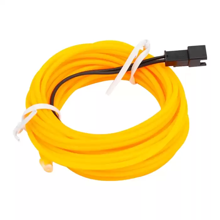 Pm-6081 Neon Sarı 5 Metre İp Aydınlatma 5 Volt Usb Adaptörlü