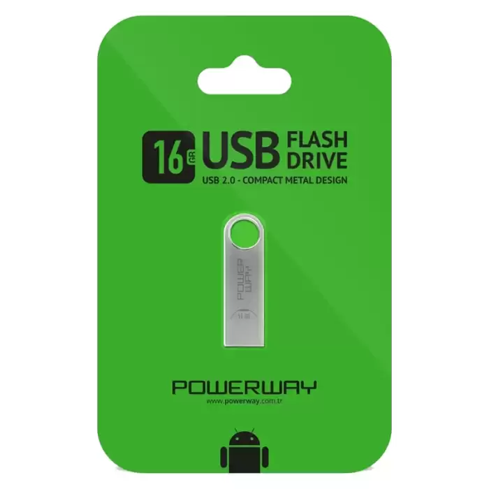 16 Gb Metal Usb 2.0 Flash Bellek