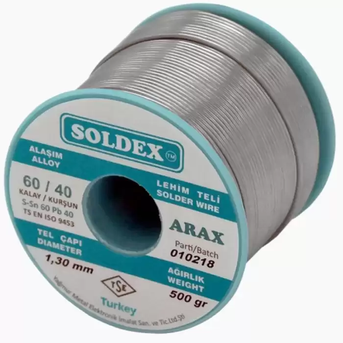 Soldex 1.3mm 500 Gram Araxlı Lehim
