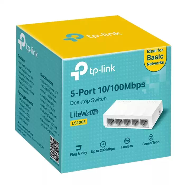 Tp-lınk Ls1005 5 Port 10/100 Mbps Ethernet Swıtch
