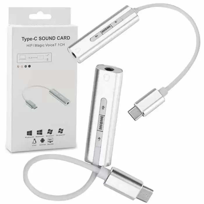 Usb 3.1 Type-c To 3.5 Mm 10 Cm Kablolu Audıo Çevirici S-lınk Sl-usb-c82