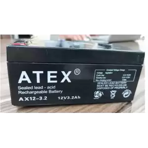 Atex Ax12-3.2 12 Volt - 3.2 Amper Akü 13.4x6.7x6.1cm