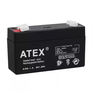 Atex Ax6-1.3 6 Volt - 1.3 Amper Akü 98 X 25 X 52 Mm