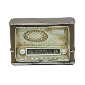 Vintage Tasarım Dekoratif Metal Radyo