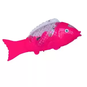 Hareketli Kuyruklu Müzikli Işıklı Yerde Yürüyen Pilli Renkli Oyuncak Balık