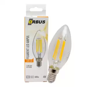 Orbus Orb-bc3 Fılament Bulb B35 E14 4 Watt 400 Lümen Sarı Led Ampül