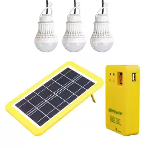 Pm-8905 Güneş Panelli 3 Lambalı Powerbank Özellikli Çok Amaçlı Şarjlı Solar Aydınlatma