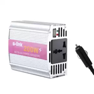 S-lınk Sl-200w 200w Dc12v-ac230v Çakmaktan Power Inverter