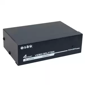 S-lınk Sl-2504 4 Port 250 Mhz Monitör Çoklayıcı Vga Splıtter Dağıtıcı