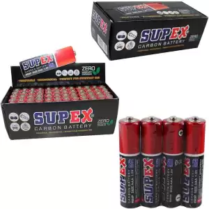 Supex R03 1.5 Volt Aaa Çinko Karbon İnce Kalem Pil 60lı Paket Kumanda Pili