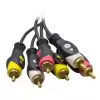 3 Rca + 3 Rca 3 Metre 1.kalite Kablo