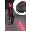 Çok Fonksiyonlu Pilli Bisiklet Led Lazer Işığı Arka Stop Lambası