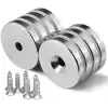 25x10/5x5.5 mm Havşa Delikli Neodyum Mıknatıs - Güçlü N35 Nikel Kaplama Magnet