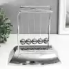 Krom Kaplamalı Newton Denge Topları - Newtons Cradle Metal Sarkaç