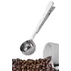 Mandallı Kahve Ölçü Kaşığı Silver Çok Fonksiyonlu Paslanmaz Çelik Kaşık