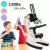 Nikula-Mikroskop Taşınabilir Set 28 Parça Eğitim Mikroskop Kiti 300x 600x ve 1200x çocuklara