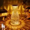Sürahi Model Usb Şarjlı Kumandalı 16 Farklı Işık Modlu Masa Üstü Kristal Akrilik Lamba Led