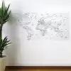 Yazılabilir Dünya Haritası Manyetik Duvar Stickerı 110 X 56 Cm