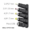 Yerli Üretim Çoklu Yedek Adaptör Uç Çevirici 2.5x0.7mm- 4.8x1.7mm- 3.0x1.1mm-4.0x1.7mm- Mıcro Usb