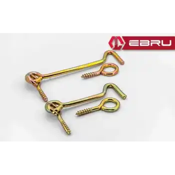 , Kapı Pencere Halkalı Çengel, Kanca Kilit 50 - 10 Adet