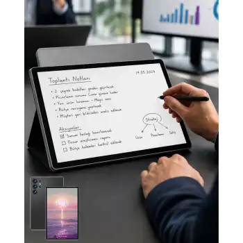 10.1 İnç Android Tablet 16GB RAM 1TB Depolama Klavyeli Tablet Seti