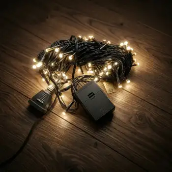 10m 100 LED Damla Uçlu Gün Işığı Siyah Kablo