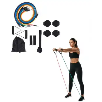 11 Parça Çok Fonksiyonlu Kapı Arkası Egzersiz Bandı Ev Tipi Spor Seti