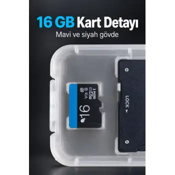 16 GB MicroSD Kart ve SD Adaptör Seti