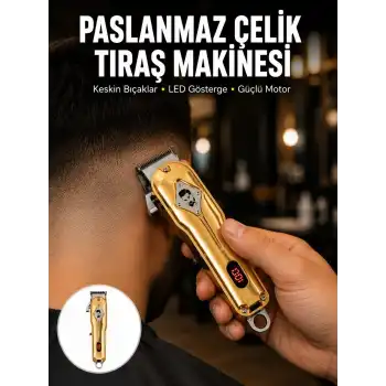 1800 mAh Bataryalı Uzun Kullanım Süreli Şarjlı Tıraş Makinesi Yeni Nesil