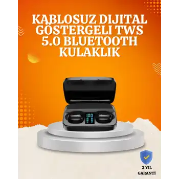1800 mAh Güçlü Şarj Kutusu ile Bluetooth Kulaklık Seti