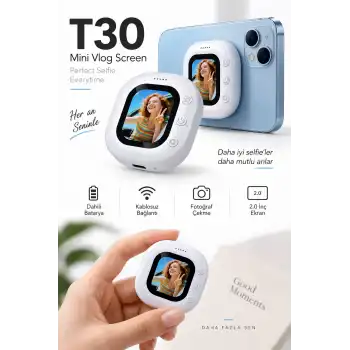 2.0 İnç Mini Vlog Ekranı Kablosuz Bağlantılı