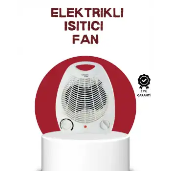 2000W Taşınabilir Elektrikli Fanlı Isıtıcı – Hızlı Isınma, Kompakt Boy