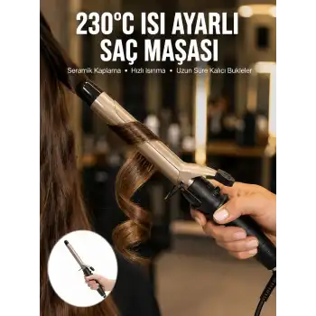 230 Derece Isı Ayarlı Seramik Saç Maşası 25 mm Yeni Nesil