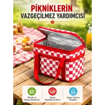 25 Litre Geniş Hacimli Termos Çanta Dayanıklı Fermuarlı Isı Korumalı Taşıma Çantası
