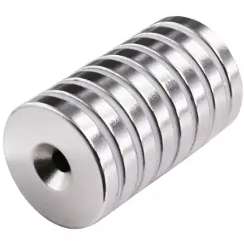 2 Adet 25x10/5x5,5 mm Neodyum Mıknatıs Havşa Delikli Magnet Vida Atılabilir N35 Nikel Paslanmaz